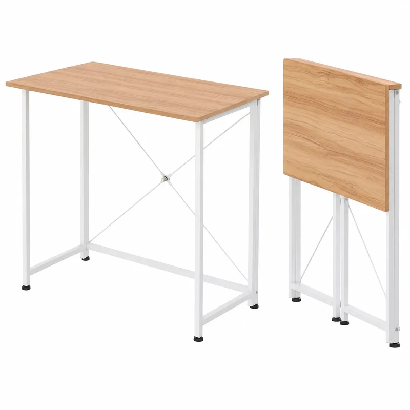 Kompakter Klapp-Schreibtisch, tragbar und platzsparend, 80x45.5x74 cm, braun, ideal für Home Office und Arbeitszimmer