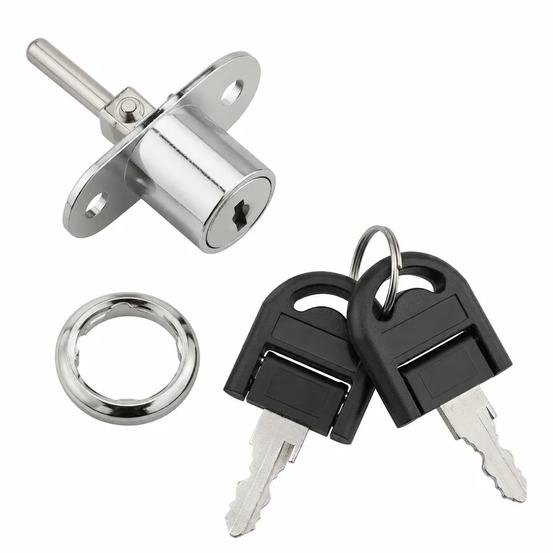Sicheres 19 mm Zylinderschloss für Möbel, Schubladen und Schränke, Schwarz