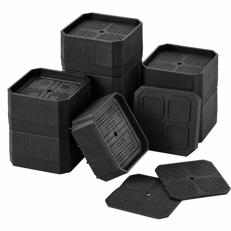 Robuste, verstellbare Möbelheber, stapelbare Erhöhungen für Bett, Tisch und Sofa, bis zu 1000 kg, 8er Set