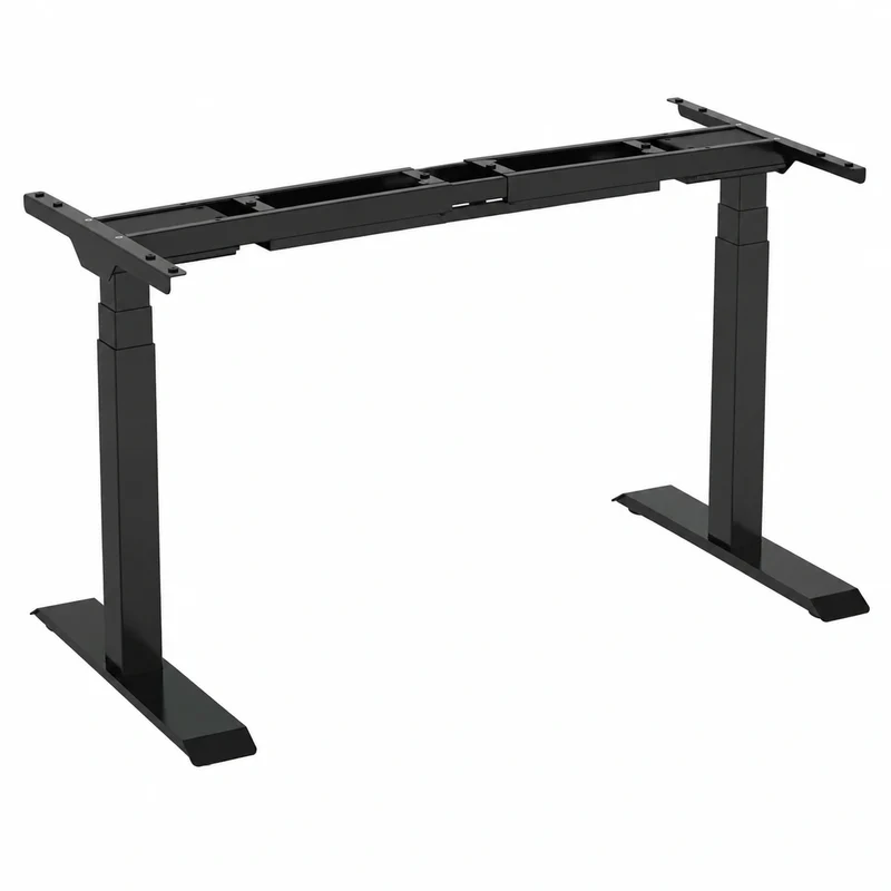 Elektrisch höhenverstellbarer Schreibtisch - Schwarz, 58-123 cm, mit Timer und Höhenmemory - Ideal für ergonomisches Arbeiten