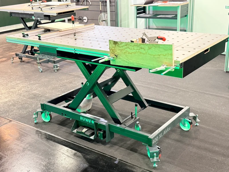 RUWI Hubtisch Classic 400 XL Akku – Vorführtisch Holz-Handwerk 2026