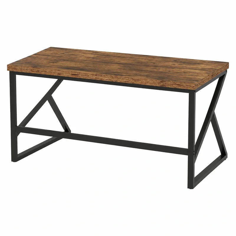 Industrieller Computertisch aus Metall und Holz – Rustikales Design für Homeoffice und Schlafzimmer, 140 cm