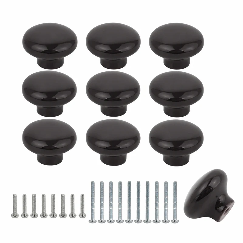 Runde Keramik-Knöpfe Dunkelviolett – 32 mm, 10er Set für Möbel & Schränke