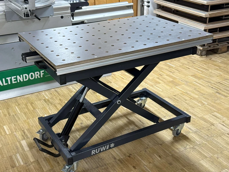RUWI Hubtisch Basic – gebraucht, mit Spanntechnik
