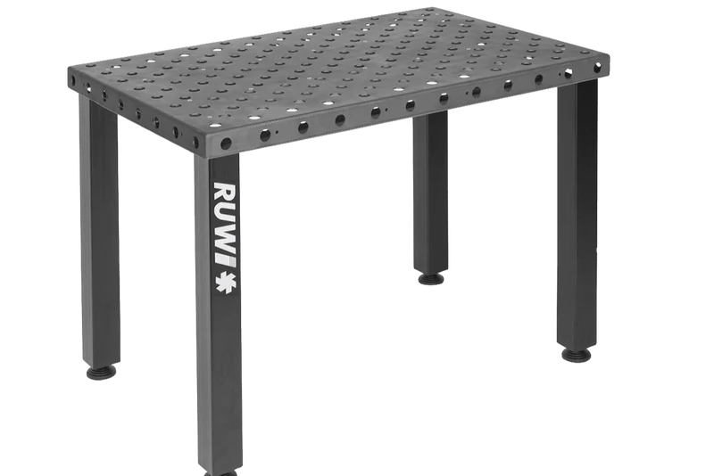 RUWI Montage- und Schweißtisch Beintisch 1200 × 800 mm, Lochplatte Ø 28 mm