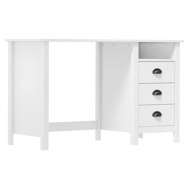 vidaXL - Schreibtisch Hill mit 3 Schubladen 120x50x74 cm Kiefernholz