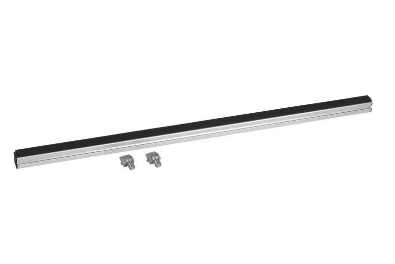 Auflageschiene 120 cm mit Antirutschbelag geklebt mit Klemmbolzen