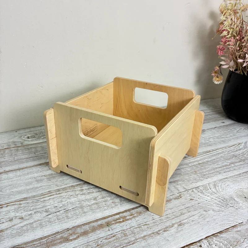 KidsDepot Holzkiste Aufbewahrungsbox Sperrholz Natur Spielzeugkiste Deko