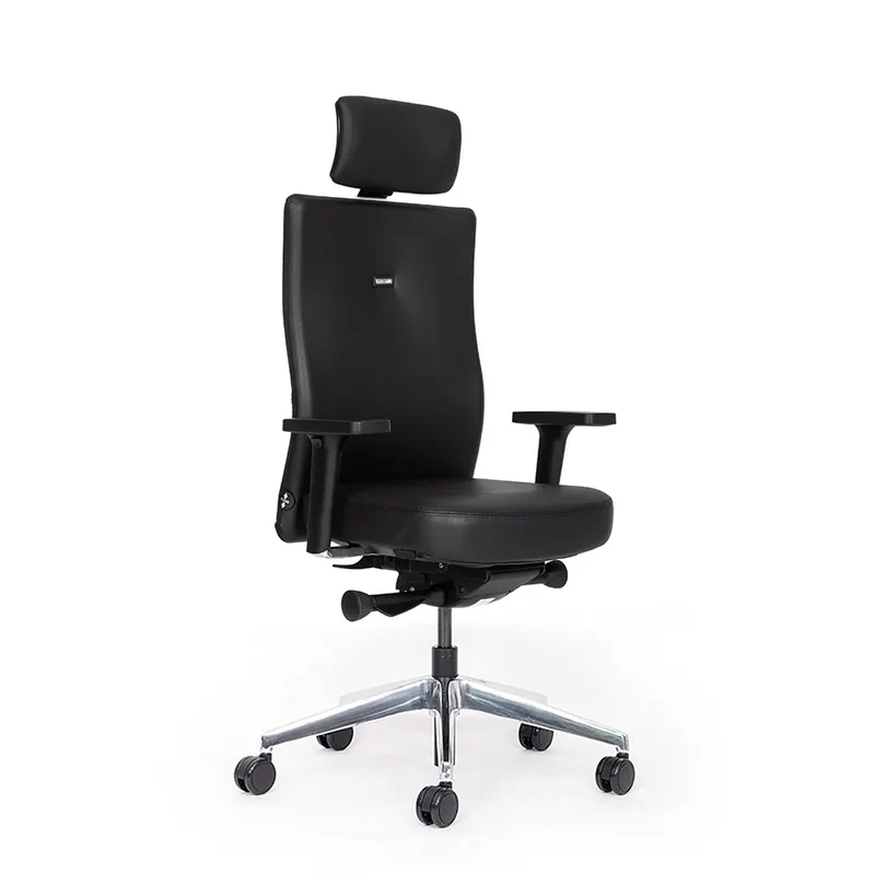 Ergonomischer Bürostuhl Agilis AG10 | Comfort | Leder | mit Kopstütze
