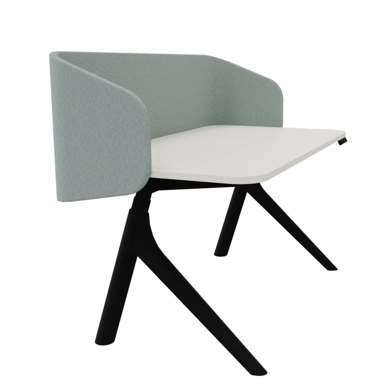 Wiesner Hager furniloop | elektrisch höhenverstellbarer Schreibtisch + Screen | Homeoffice | FlatUp