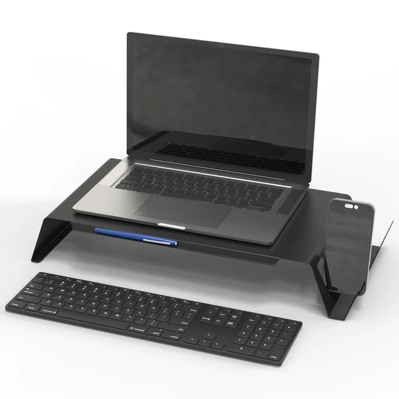 Ergonomische Monitorerhöhung Staand aus Metall – Stilvoller Monitorständer für gesunden Arbeitsplatz | Kauf auf Rechnung