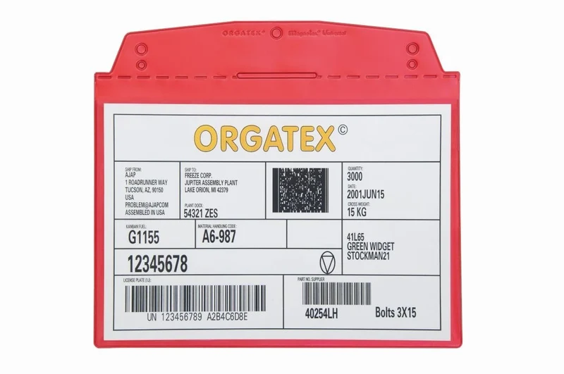 Sichttasche Beleghalter, zum Anhängen, DIN A5 quer, Rot, 10 St. / Pack.