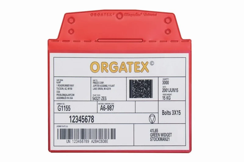Sichttasche Beleghalter, zum Anhängen, DIN A6 quer, Rot, 10 St. / Pack.