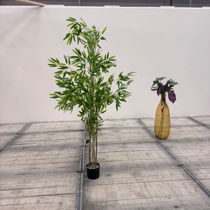 Künstliche Bambus-Pflanze 160cm Kunstbaum Dekoration Grün Gebraucht