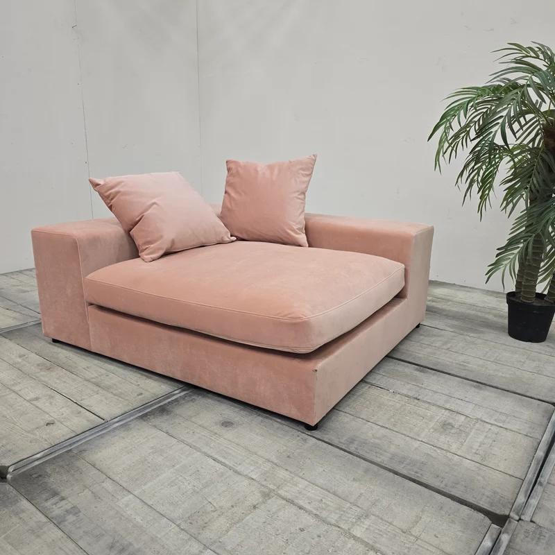 Design Ecksofa Altrosa Gepolstert Couch Gebraucht