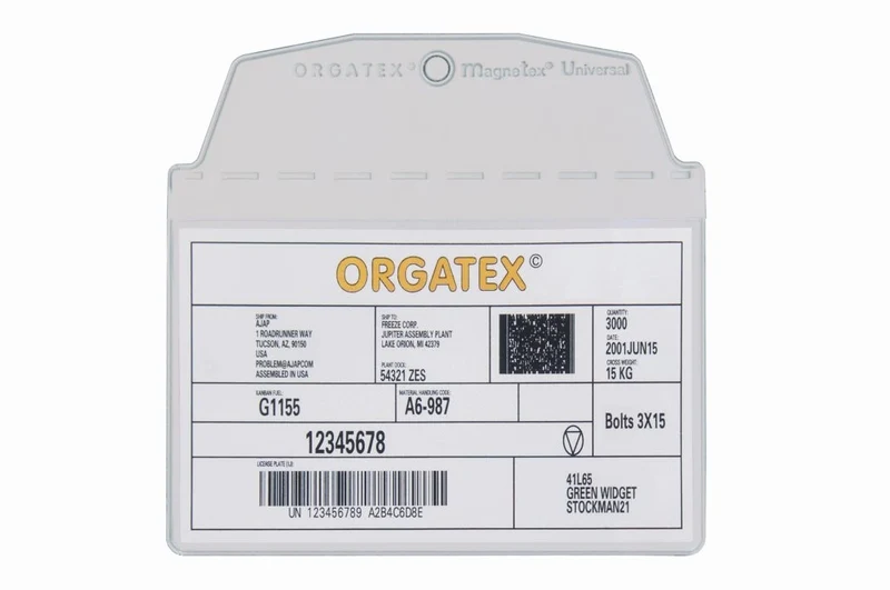 Sichttasche Beleghalter, zum Anhängen, DIN A7 quer, Hellgrau, 10 St. / Pack.