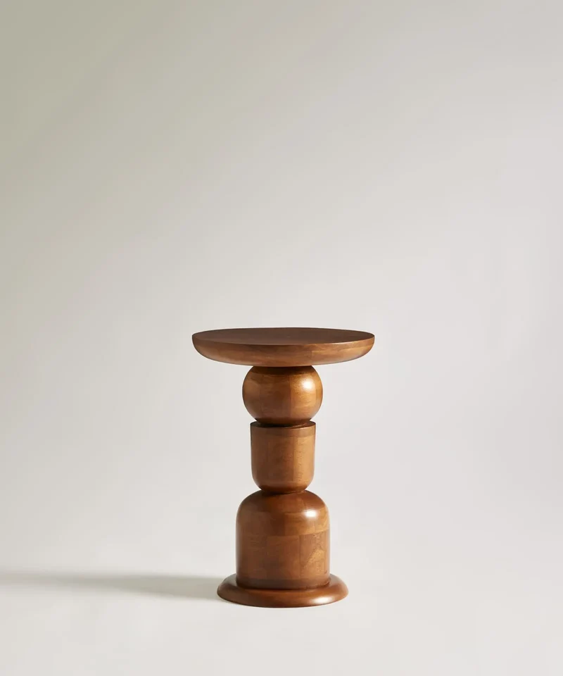 Mesa Auxiliar en Madera de Mango Indra