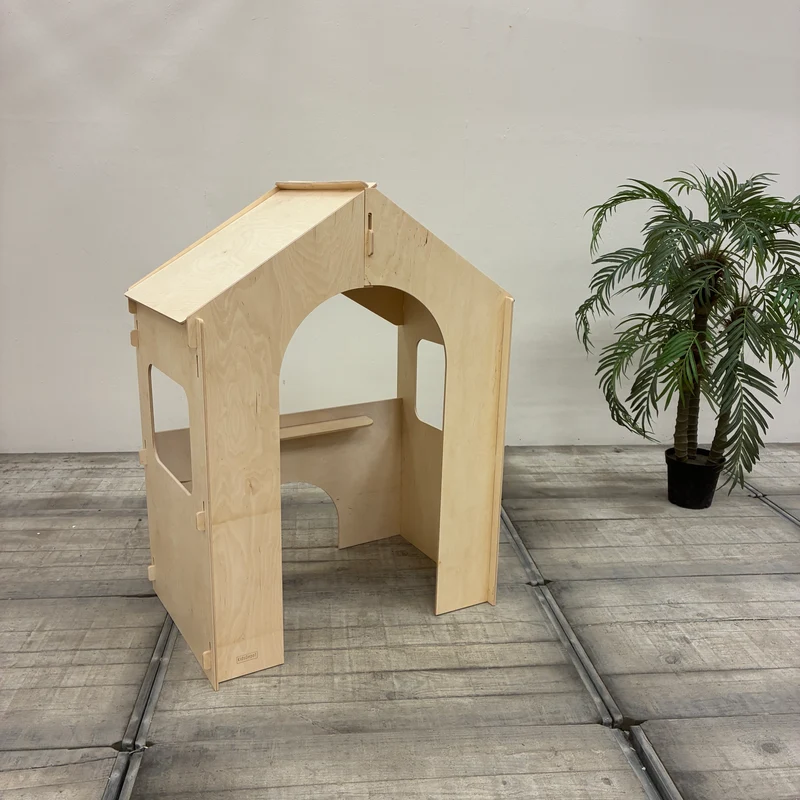 KidsDepot Kinderspielhaus Spielhaus Holz Multiplex Indoor Stecksystem