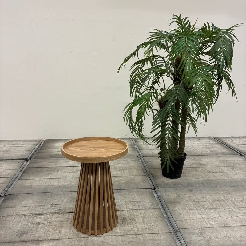Home Accents Beistelltisch Holz Lamellen Skandi Natur Gebraucht