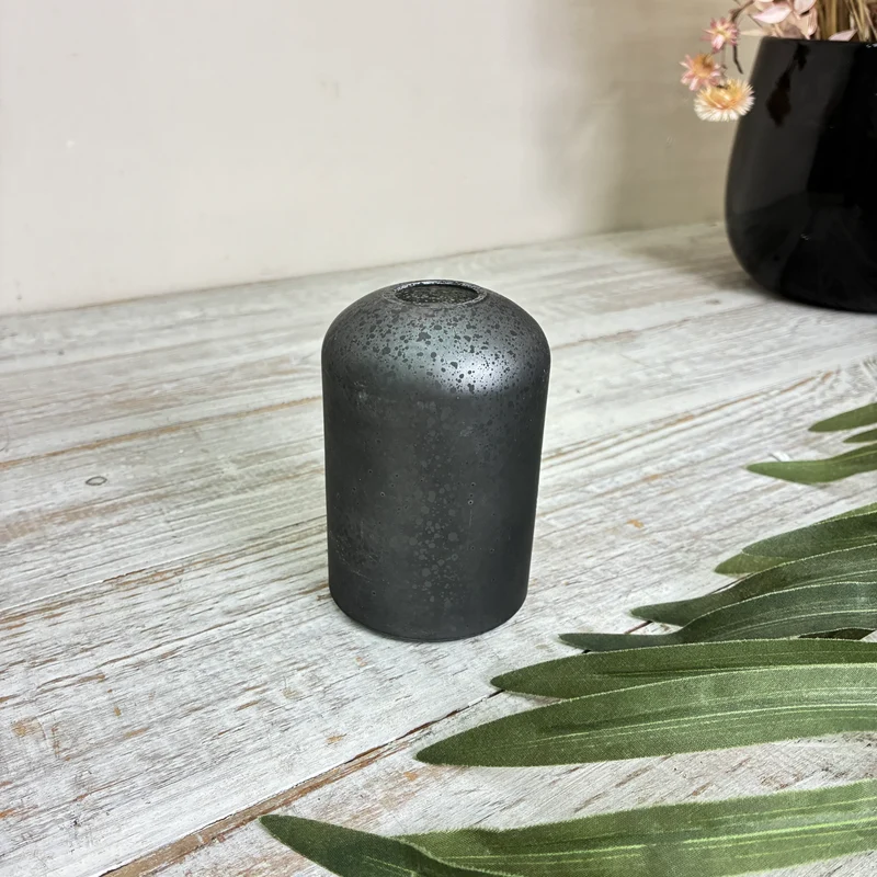 Vase Ted S Glas schwarz 10cm Deko Blumenvase