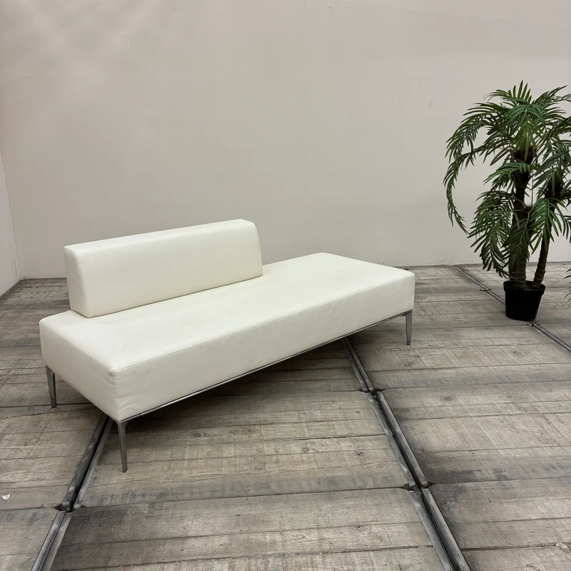 Walter Knoll Couch Weiß Leder Designklassiker 3 Sitzer Sofa Gebraucht