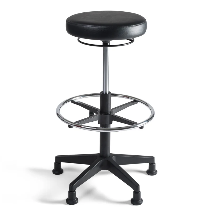 Arbeitshocker Hocker | Kunstleder hoch mit Fußring | Ringmechanik