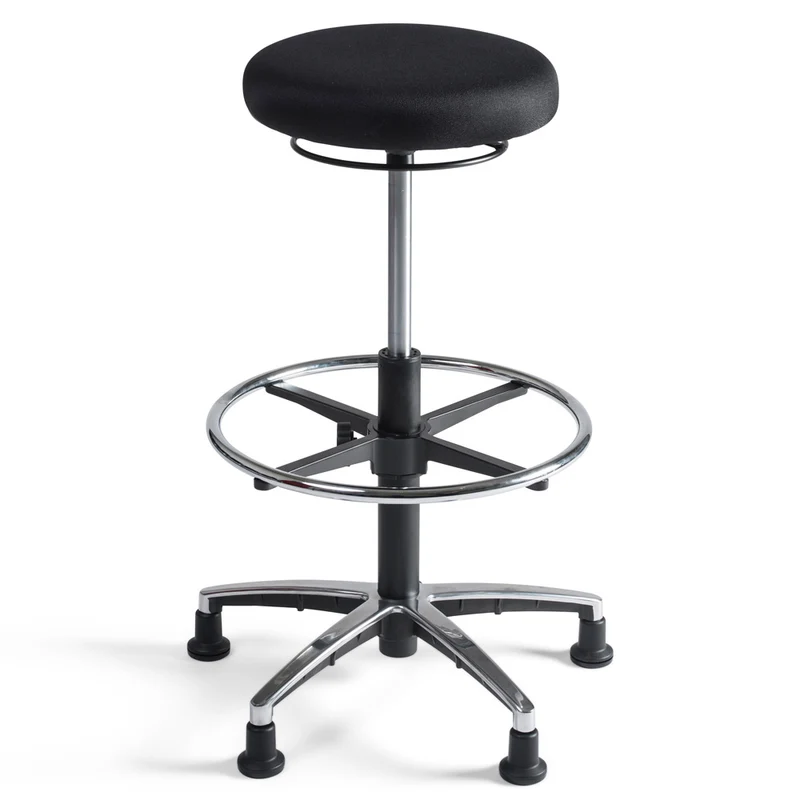 Arbeitshocker Hocker | Sitzpolster hoch mit Fußring | Ringmechanik
