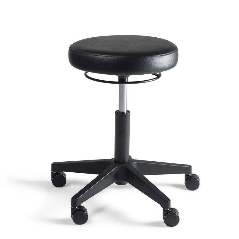 Arbeitshocker Hocker | Textilleder Kunstleder | niedrig | Ringmechanik