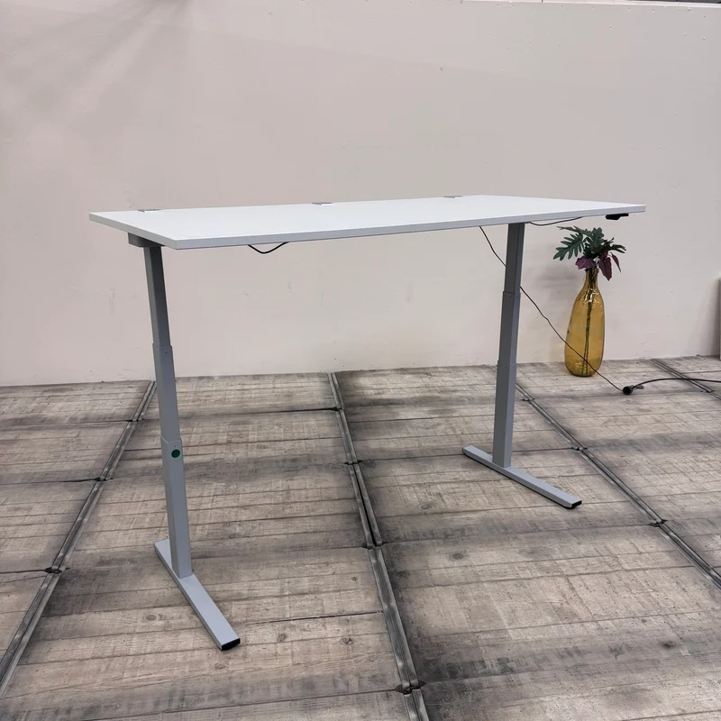 Elektrisch höhenverstellbarer OKA Schreibtisch Easy Up 180x90 Weiß Arbeitsplatz Büro Tisch gebraucht