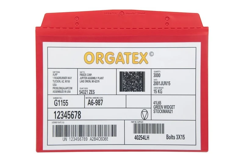 Sichttasche Beleghalter, zum Anhängen, DIN A4 quer, Rot, 10 St. / Pack.