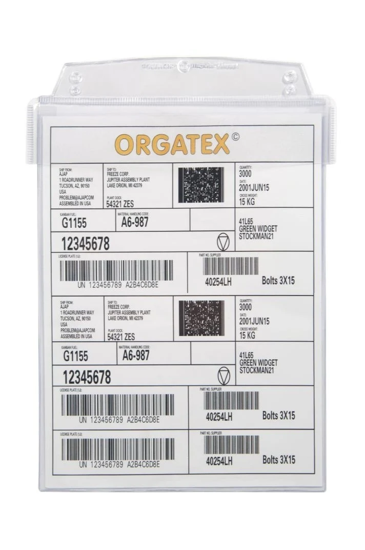 Sichttasche Beleghalter mit Schutzklappe, zum Anhängen, DIN A4 hoch, Transparent, 10 St. / Pack.