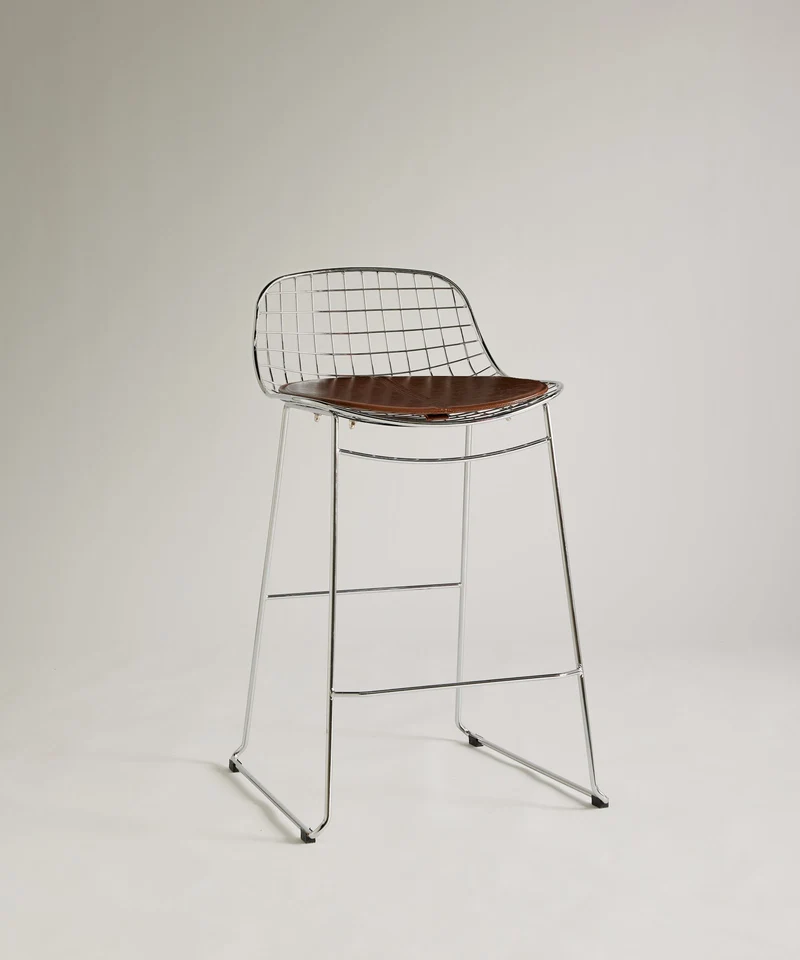 Taburete Alto de Metal Low Back Roma