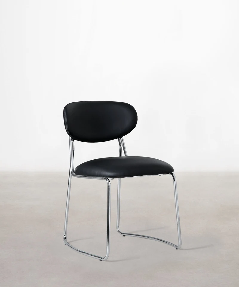 Silla de Comedor de Polipiel y Metal Moritz PU