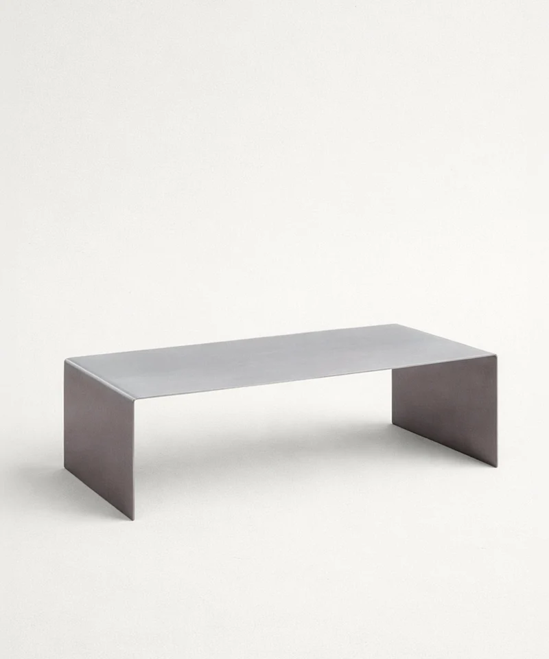 Mesa Centro de Metal Templado Claire (100x37 cm)