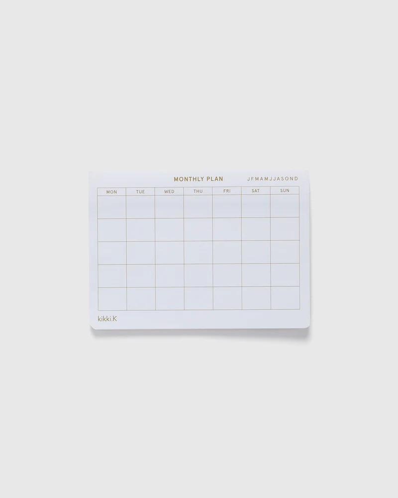 Adhesive Notes Monthly Plan
