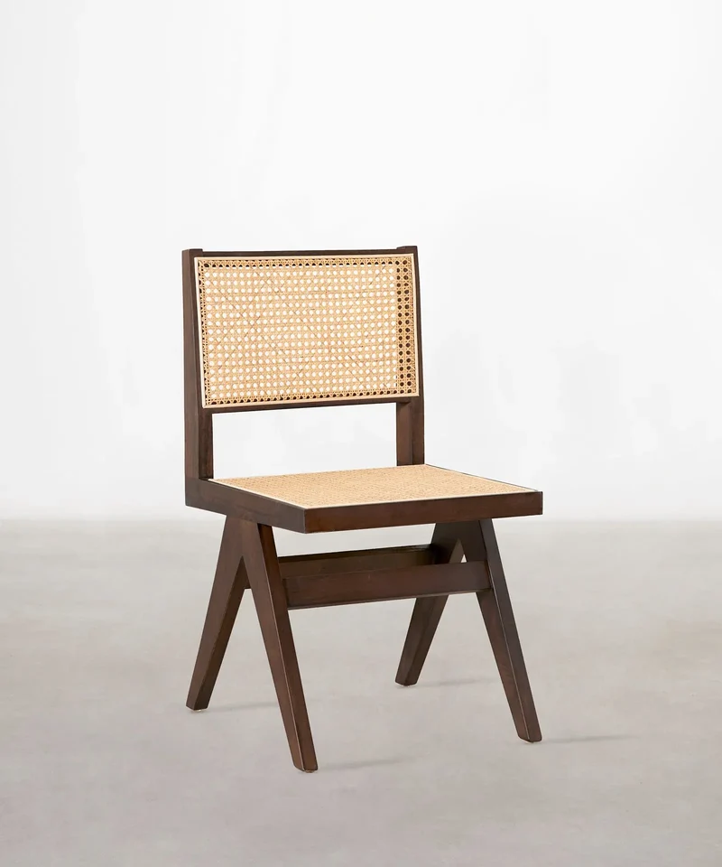 Silla de Comedor en Madera y Ratán Chiara