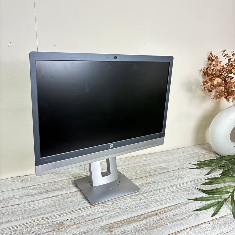 HP EliteDisplay E240c Conference Monitor 23,8 Zoll Silber Schwarz Monitor Gebraucht
