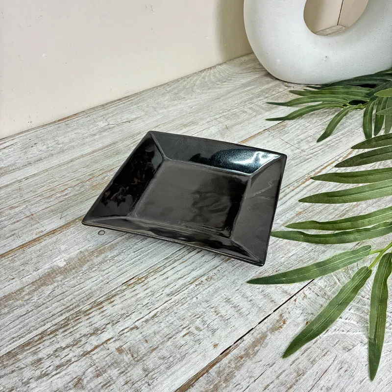 Ami Design Teller Schwarz Keramik Dekoschale Schwarz