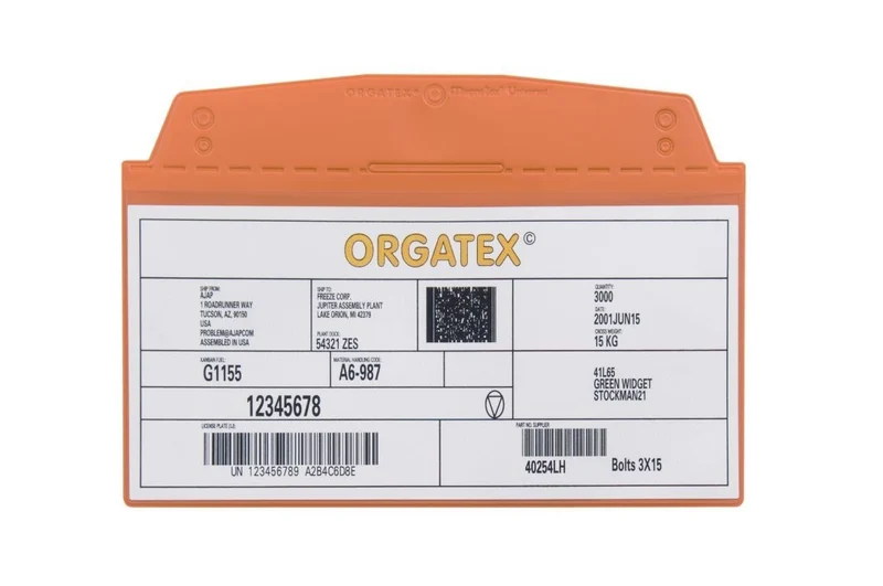Sichttasche Beleghalter, zum Anhängen, 1/3 DIN A4, Orange, 10 St. / Pack.