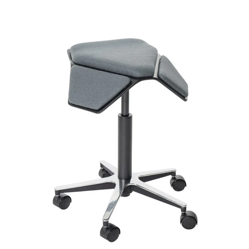 myKolme ILOA+ Black | Hocker Rollhocker | Sattelhocker | Gestell Schwarz