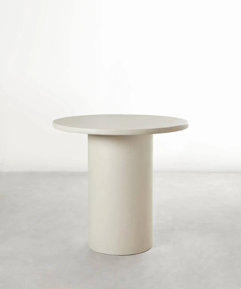 Mesa de Comedor Redonda en Microcemento Argo (80 cm)