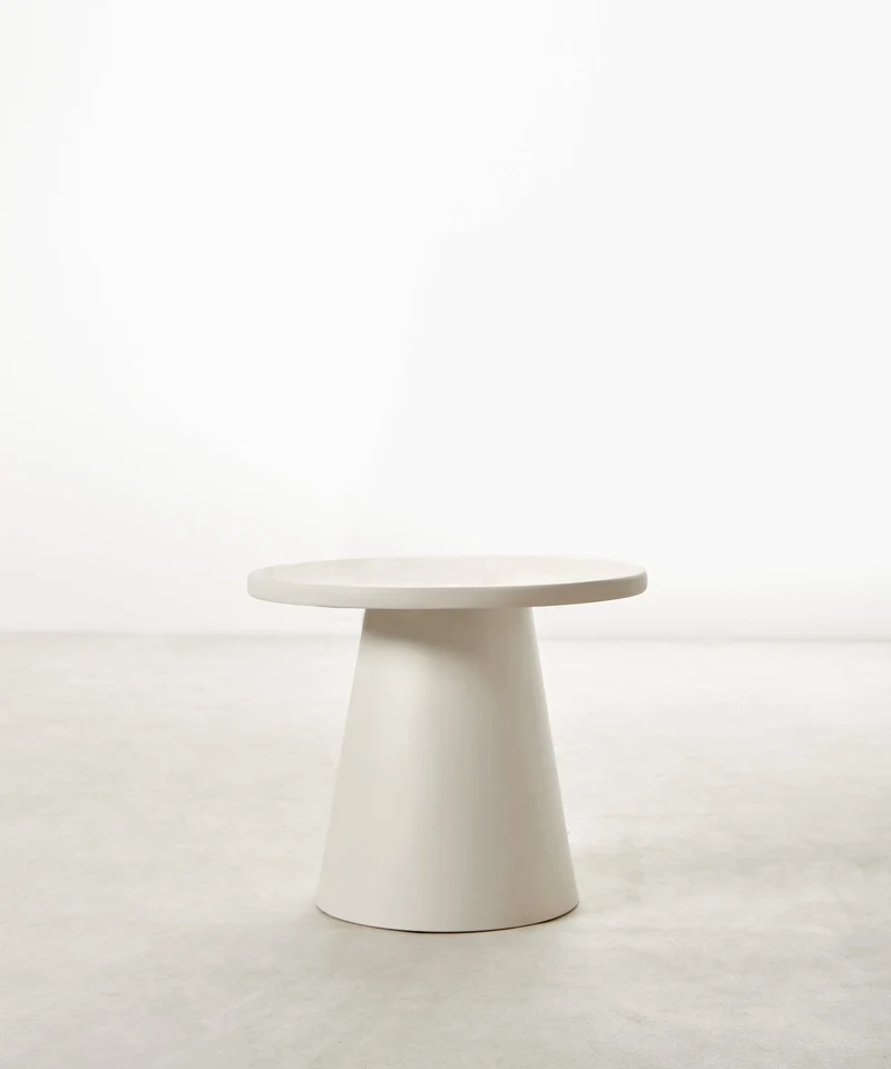 Mesa Auxiliar Redonda en Microcemento Eren (60 cm)