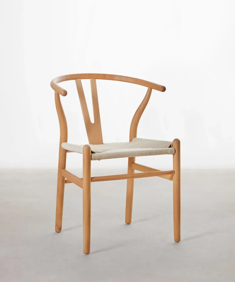 Silla de Madera y Cuerda Trenzada Uish