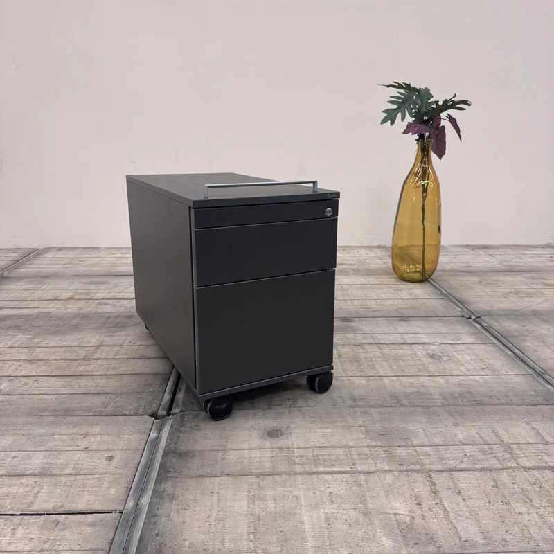 Oka Rollcontainer Dunkelgrau 3 Schubladen Büro Container Gebraucht