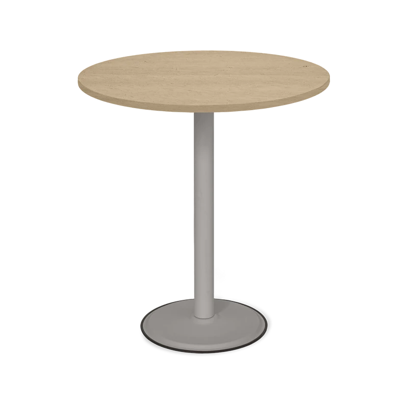 Runder Stehtisch – Ø 800 mm | G: Weißaluminium P: Ahorn