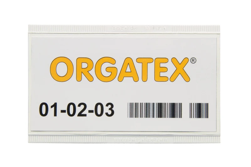 Etikettenträger-Schild MEGA, selbstklebend, 63 x 200mm, Weiß, 50 St. / Pack.