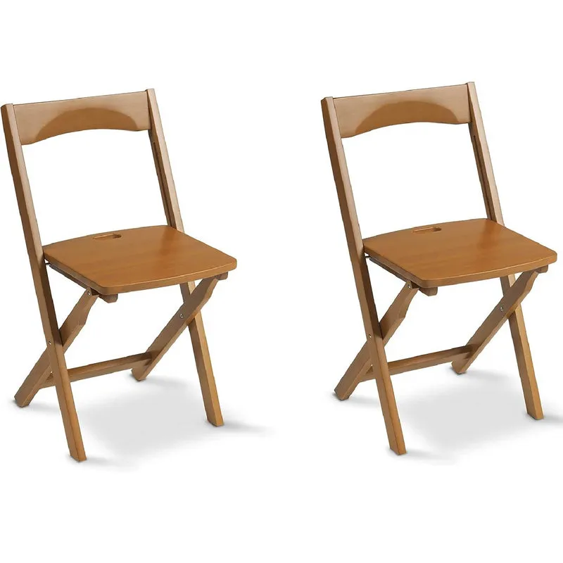 ARIT Diana – Klappstühle aus massiver Buche im 2er-Set, Kirschbaumfarbe, Made in Italy
