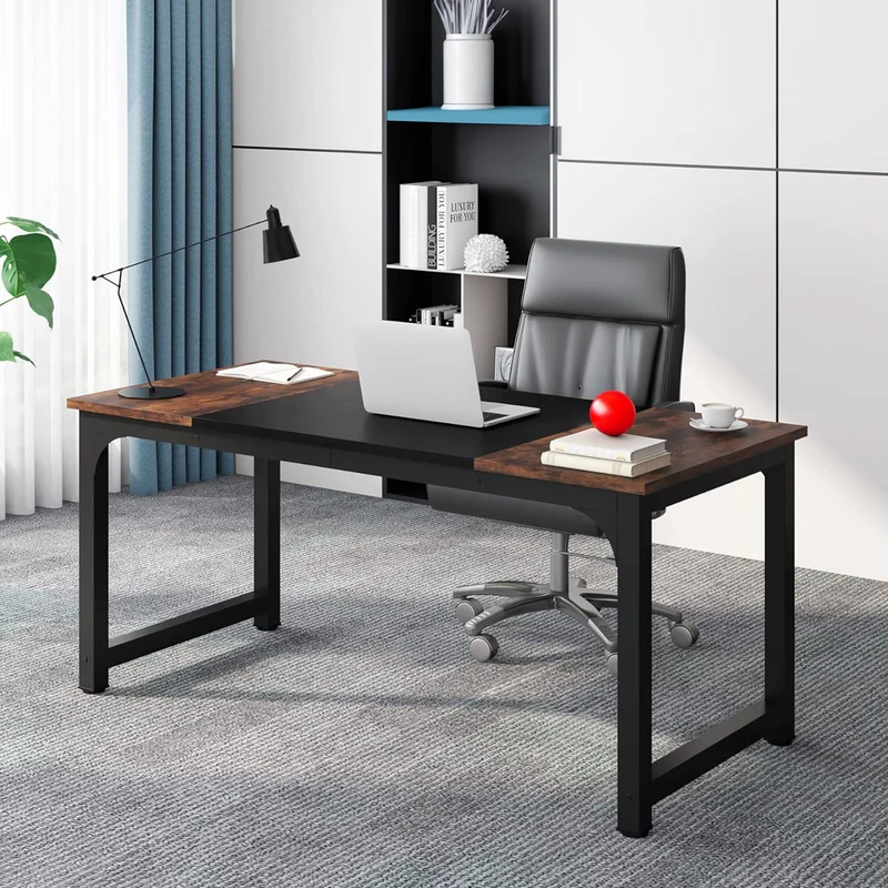 Tribesigns - Schreibtisch, Computertisch, PC Tisch, Bürotisch, Arbeitstisch, für Home Office zu Hause Schreibtische, Konferenztisch