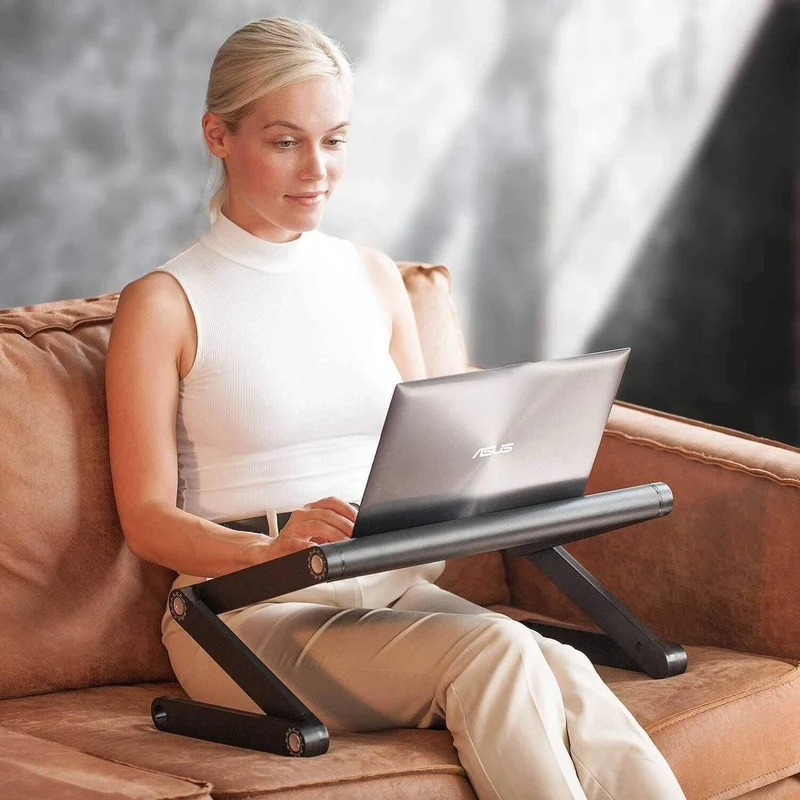 WonderWorker Nobel - Laptoptisch, Betttisch, Laptoptisch Höhenverstellbar, Laptopständer Höhenverstellbar, Laptoptisch Bett, Laptoptisch Sofa