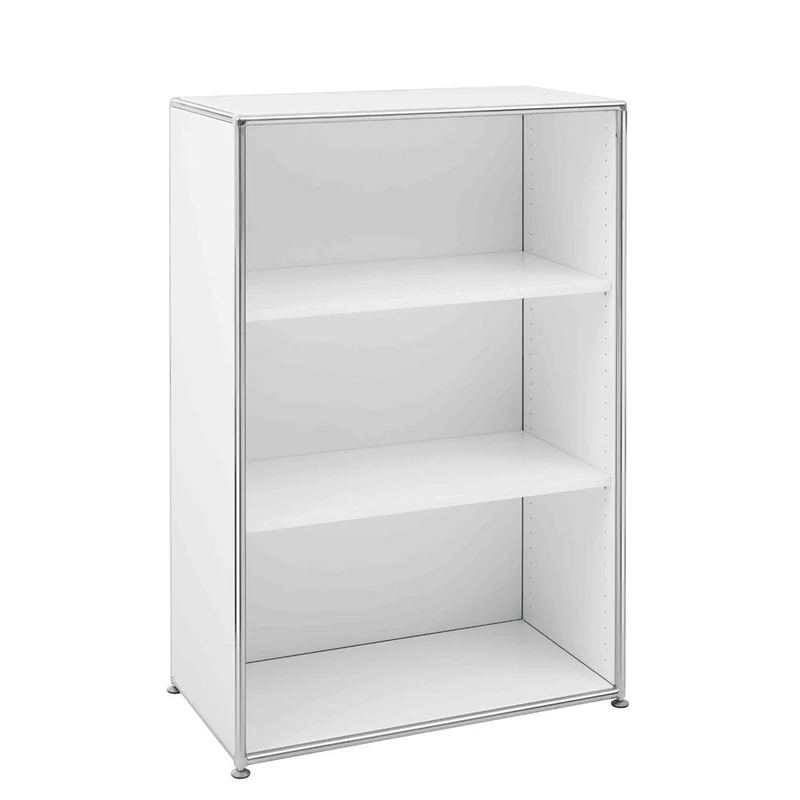 BOSSE Regal modul-space | Weiß Chrom | 3 Ordnerhöhen | 80 cm breit